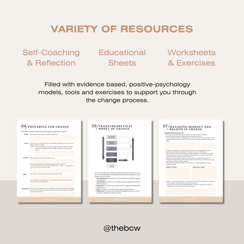 Ttm Model Printable Worksheet.pdf Managing Change: Supporting Yourself Through the Uncertainty of Change ...