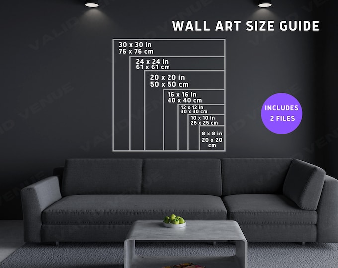 Wall Art Size Guide, Square Frame Sizes Guide, Canvas Size Guide ...