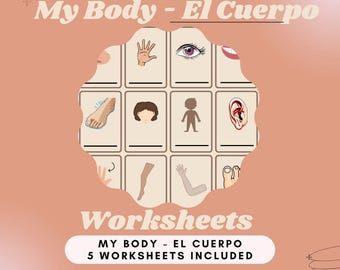 Spanish Vocabulary Worksheets | Body Parts | El Cuerpo Activities Printable | Crossword Puzzle | Word Search | Spanish Vocab Review