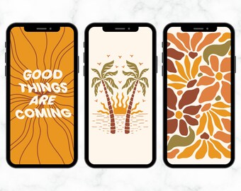 Bündel 10 Boho Good Vibes iPhone Hintergrundbilder, sofortige Downloads, ästhetische Hintergrundbilder, neutrale iPhone Hintergründe, mädchenhafte Telefonhintergründe