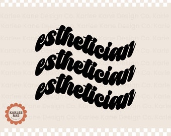 Süßes Retro Kosmetikerin Zitat, PNG-Datei, digitaler Download, süße Kosmetikerin Kunst, Digitale Zeichnung, Hautpflege, Esthi, Ästhetikerin, entzückende PNG