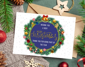 Corporate Christmas Card Printable | Employee Holiday Card (US Letter & A4) (Digital Download)