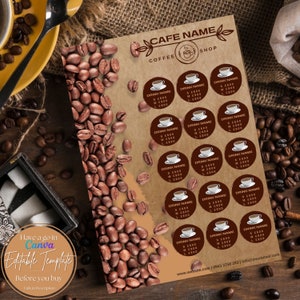 Modelo de menu de comida de marca de café famosa | editável no Canva | Download instantâneo | Café | Estação Café | Café | Restaurante | Menu faça você mesmo