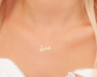 Personalized Name Necklace, Sterling Silver Name Necklace, Custom Name Necklace, 14K Gold Plated Name Necklace, Personalised Name Jewelry
