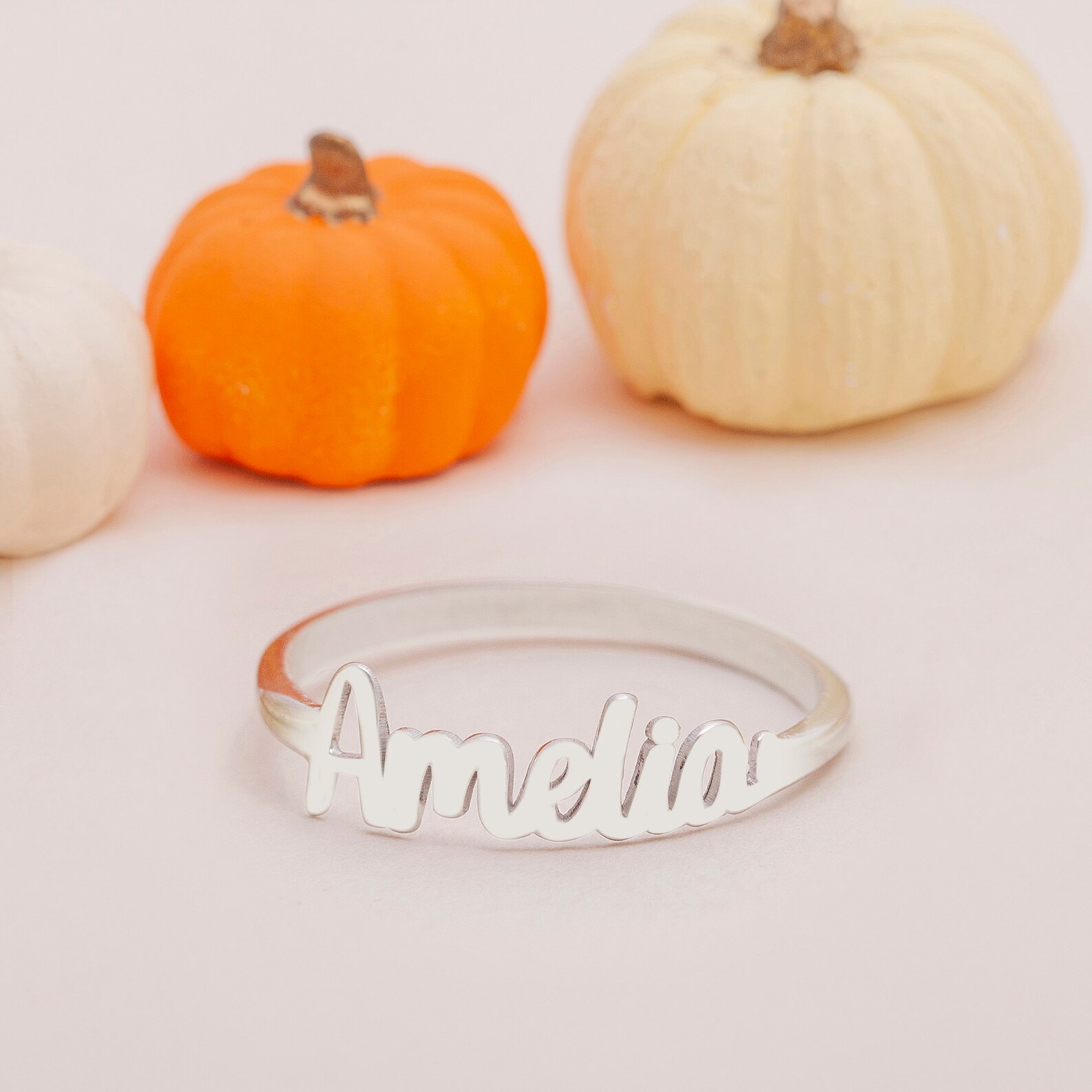 Silver Gold Customizable Name Ring, Handmade Personalized Rings ...