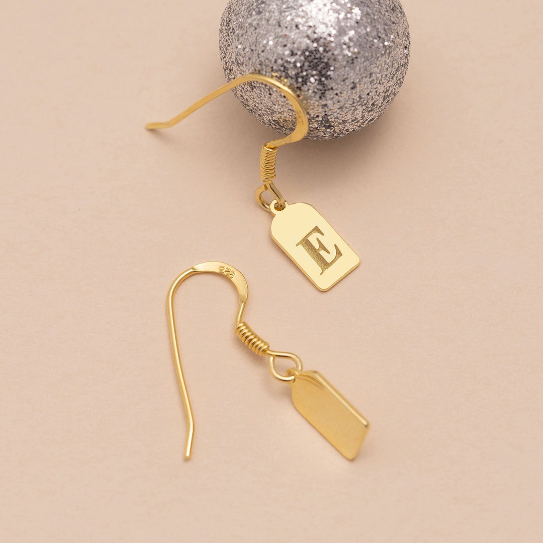 Logo Lettering Drop Earrings