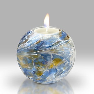 Handmade Mouth Blown Friendship Votive by Nobile Glassware