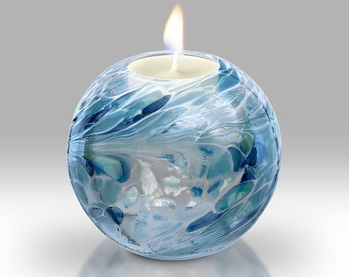 Handmade Mouth Blown Friendship Votive by Nobile Glassware