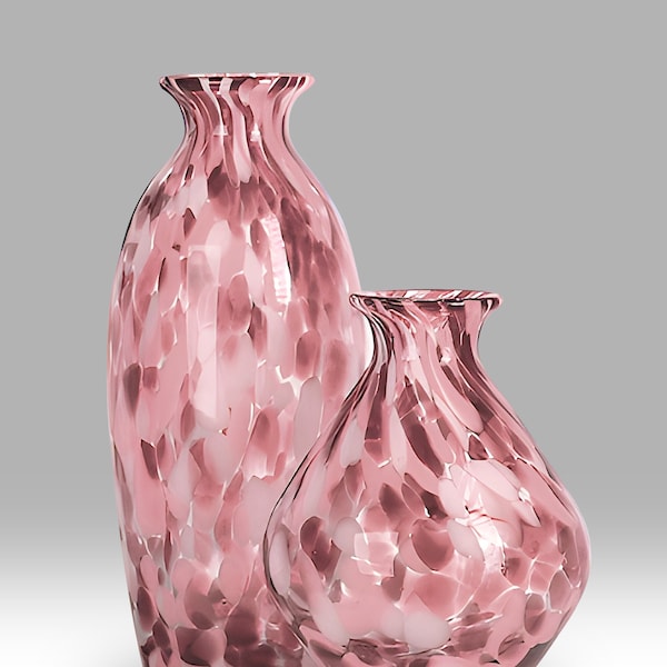 Melody Collection Handmade Vase in Pink - By Nobile Glassware