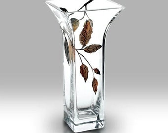 Gold Leaf - 22.5cm Vase by Nobile Glassware
