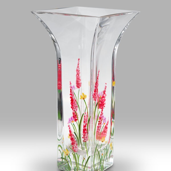 Vase Cerise Elysian - 22,5 cm par Nobile Glassware