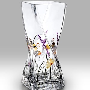 Bees & Blooms - 20 cm Drehvase von Nobile Glassware