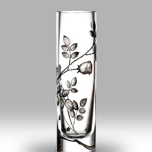Forever Rose Silver - 19.5cm Vase by Nobile Glassware
