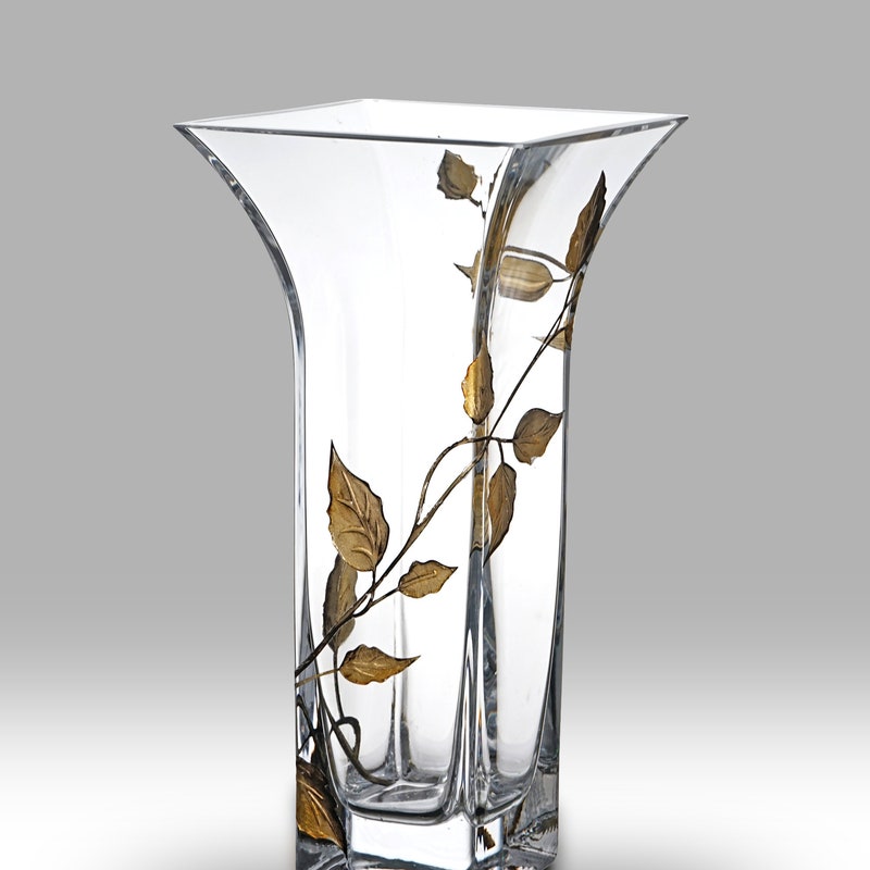 Antique Gold Glass Vase