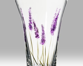 Lavender 19cm Flared Vase by Nobile Glassware