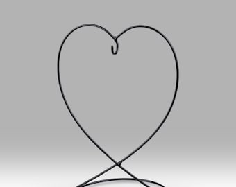 Black Metal Heart Stand - by Nobile Glassware