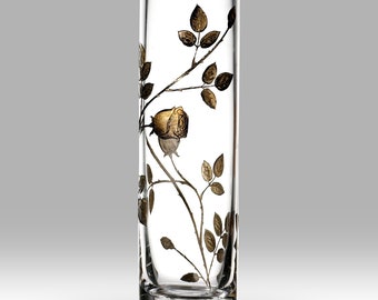 Forever Rose Gold - 19.5cm Vase by Nobile Glassware