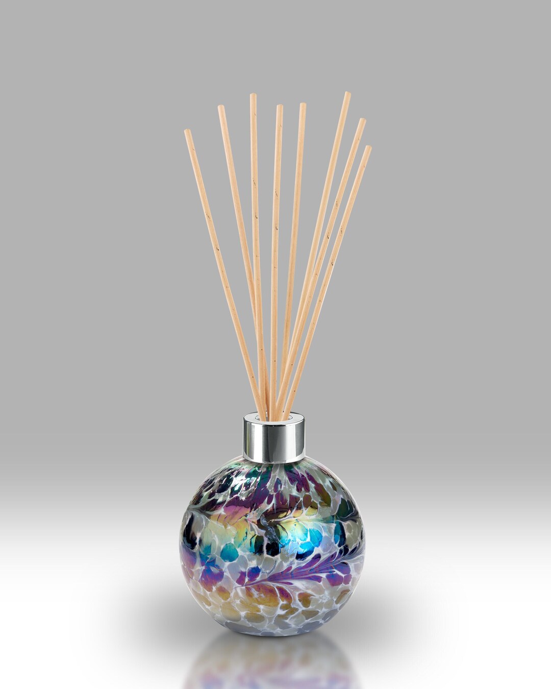 Handmade Mouth Blown Round Reed Diffuser by Nobile Glassware - Etsy