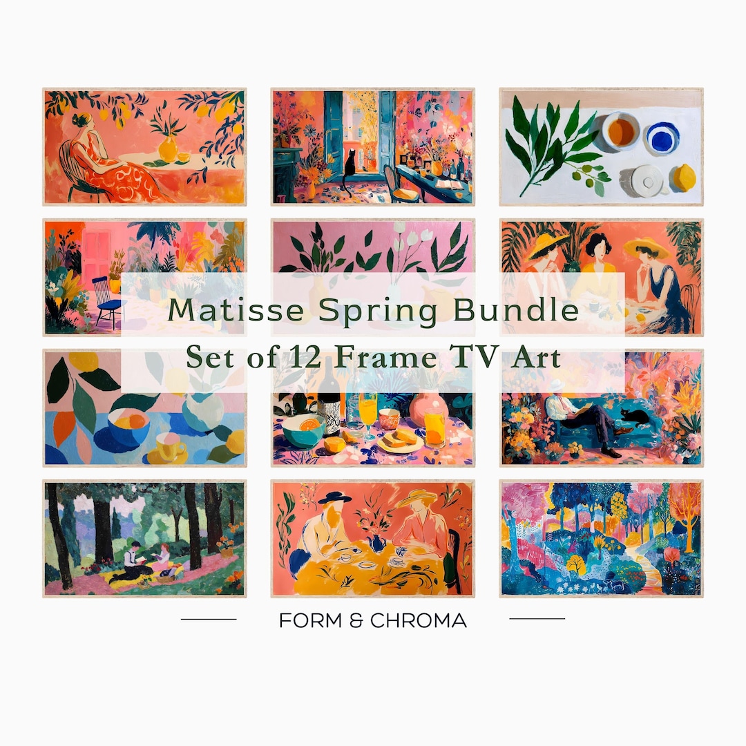 Matisse Frame TV Art Set of 12 Spring Garden Matisse Oil Painting ...