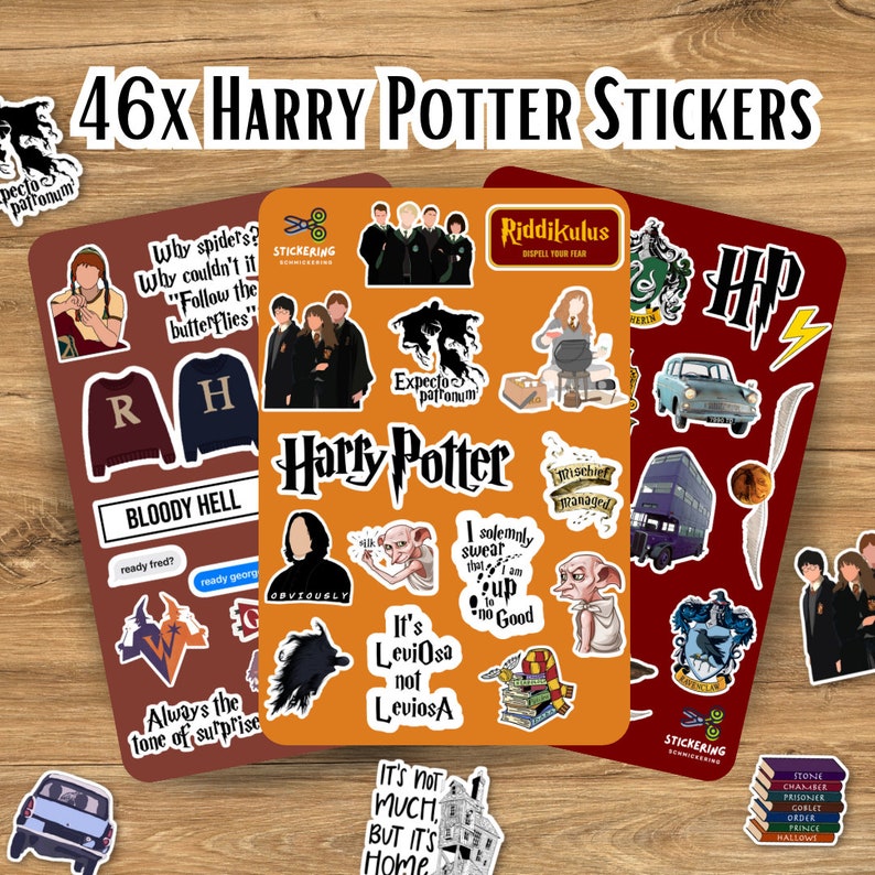 Harry Potter Stickers Premium Glossy X46 Kisscut / Diecut Etsy
