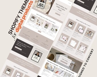 Beige Shopify Theme | Digital Products, Coaching, Small Business