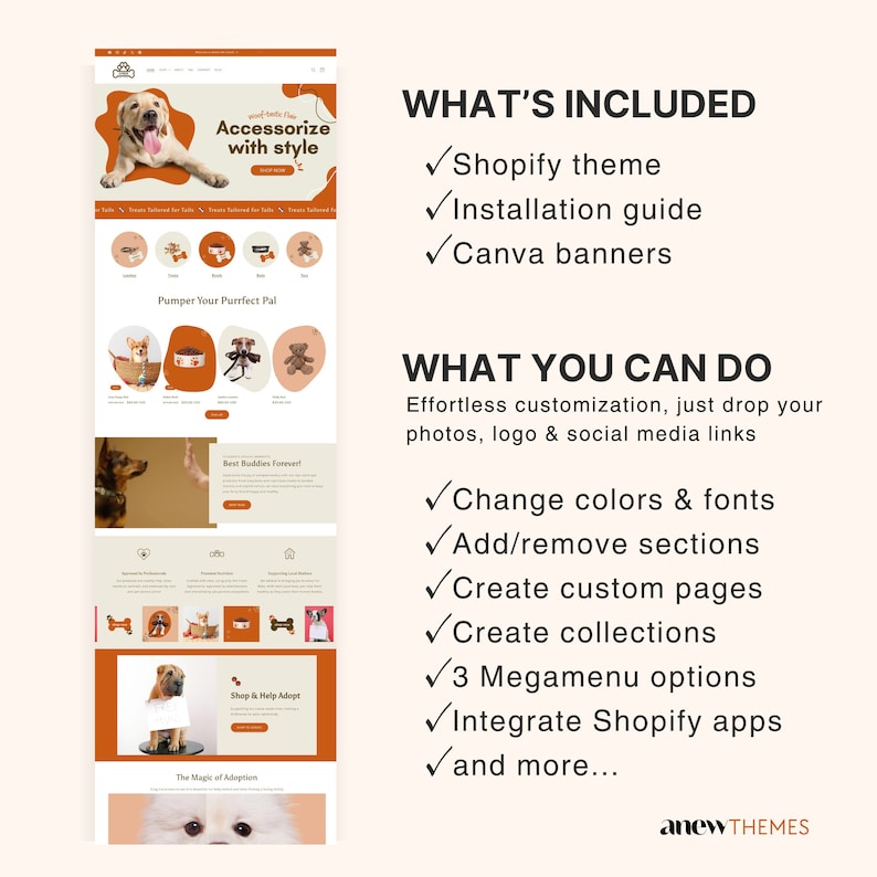 Pet Supplies Shopify Theme | Online Store Website Template - Etsy