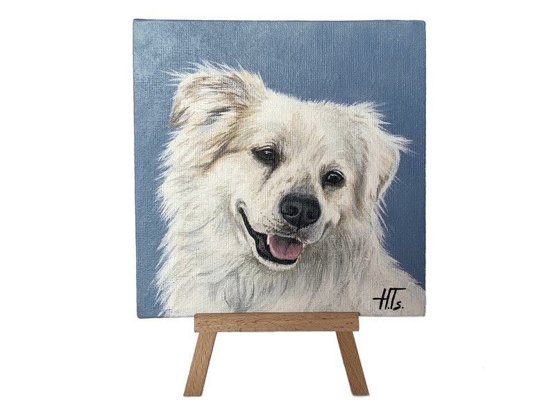 Hand Painted Custom Pet Portrait on Canvas, Pet Memorial Gift - Etsy