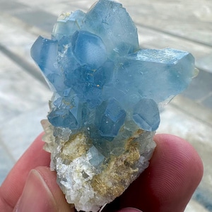 330 Carats Natural Combination of Blue Celestine with Calcite Specimen