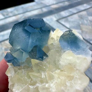 365 Carats Natural Combination of Blue Celestine with Calcite Specimen
