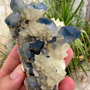 1225 Carats Natural Combination of Blue Celestine with Calcite Specimen