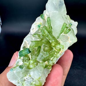 Blue Cap Tourmaline Crystal Inside Quartz Combine Specimen, Tourmaline Cluster, 1070 Carats