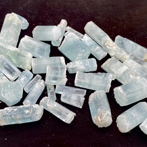 Natural Terminated Aquamarine Crystal on Muscovite specimen , mineral specimens, minerals , crystals . 100 Grams