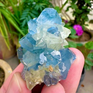 275 Carats Natural Combination of Blue Celestine with Calcite Specimen