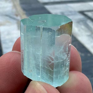 65 Carats Beautiful High Quality Sky Blue Aquamarine Transparent Crystal from Shigar Valley . Gemstone, gems , minerals.