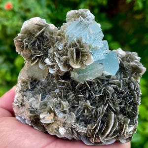4650 Carats Beautiful Combination Aquamarine with Fluorite Crystal and Muscovite Specimen from Nagar Valley Pakistan.Gemstone, minerals.