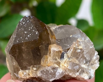 130 Grams Beautiful Terminated Topaz Crystals with Quartz Crystals on Matrix Combine Specimen
