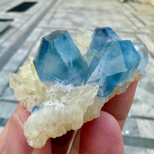 385 Carats Natural Combination of Blue Celestine with Calcite Specimen