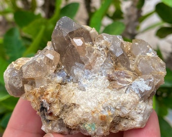 900 Grams Beautiful Terminated Topaz Crystals with Quartz Crystals on Matrix Combine Specimen