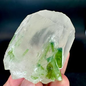 Blue Cap Tourmaline Crystal Inside Quartz Combine Specimen, Tourmaline Cluster, 590 Carats