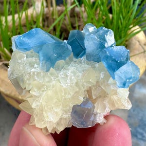 285 Carats Natural Combination of Blue Celestine with Calcite Specimen