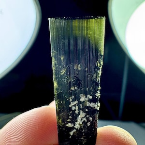40 Carats Green Cap Terminated Tourmaline with Muscovite on Albite Specimen , Minerals, gemstones, cluster