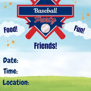 Baseball Party Invitation
