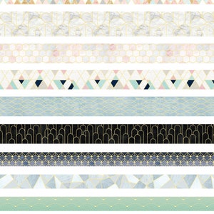 Set di nastri Washi multicolori di 10 nastri di carta giapponese per Bullet Journal, Scrapbooking, nastri da imballaggio, nastri Washi immagine 2