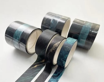 Washi Tape bloune marble_ set of 3 Japanese paper tapes for Bullet Journal, Scrapbooking, Packaging Tape, Washi Tapes