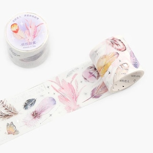 Washi Tape motifs vintage Plume _ Ruban Masking Tape pour Bullet Journal, Journaling, Scrapbooking, DIY, Décoration, Emballage Cadeau