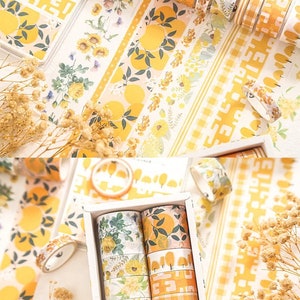 Washi Tape Fleuris set de 10 rubans en papier japonais pour Bullet Journal, Scrapbooking, Ruban demballage, Bandes Washi image 3