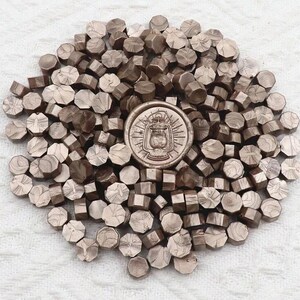 Perles de Cire à Cacheter – Champagne | Cire à Sceau pour Enveloppes, Faire-part, invitations, Cadeaux, emballages, Scrapbooking, DIY