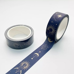 Washi Tape motif astral _ Ruban Masking Tape pour Bullet Journal, Journaling, Scrapbooking, DIY, Décoration, Emballage Cadeau