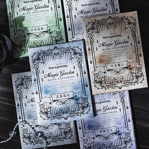 Carnet de 30 papiers décoratif _ The Magic Garden Serie _ Scrapbooking, Bullet Journal, Journaling, DIY, Albums, Cartes, Décoration