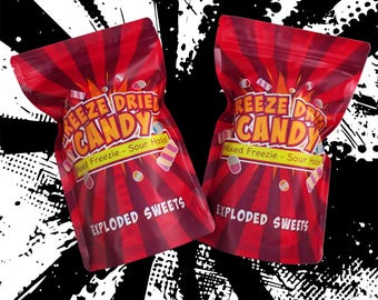 Freezie Bag - Halal Sour | x2 Multibuy | Exploded Sweets | Freeze Dried Candy UK